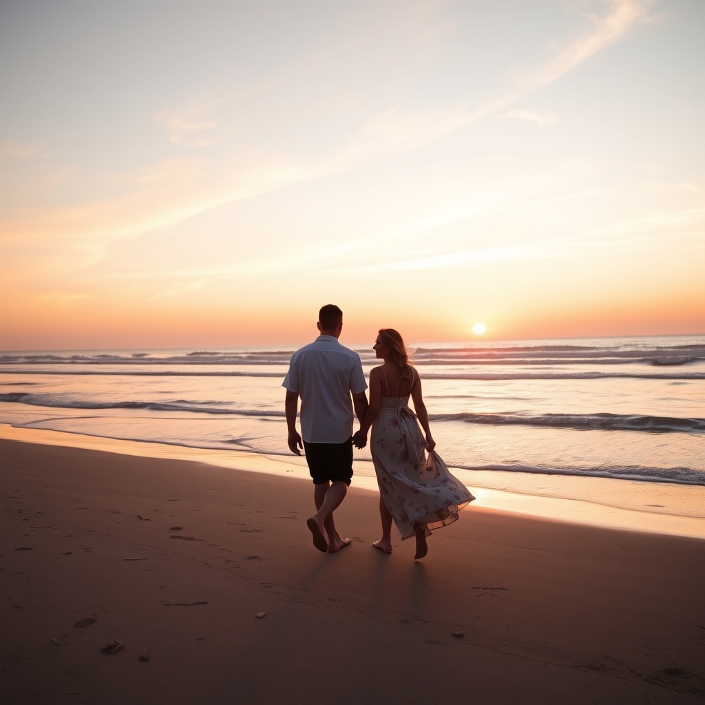 Para spacerująca po plaży - symbol zdrowej relacji i bliskości